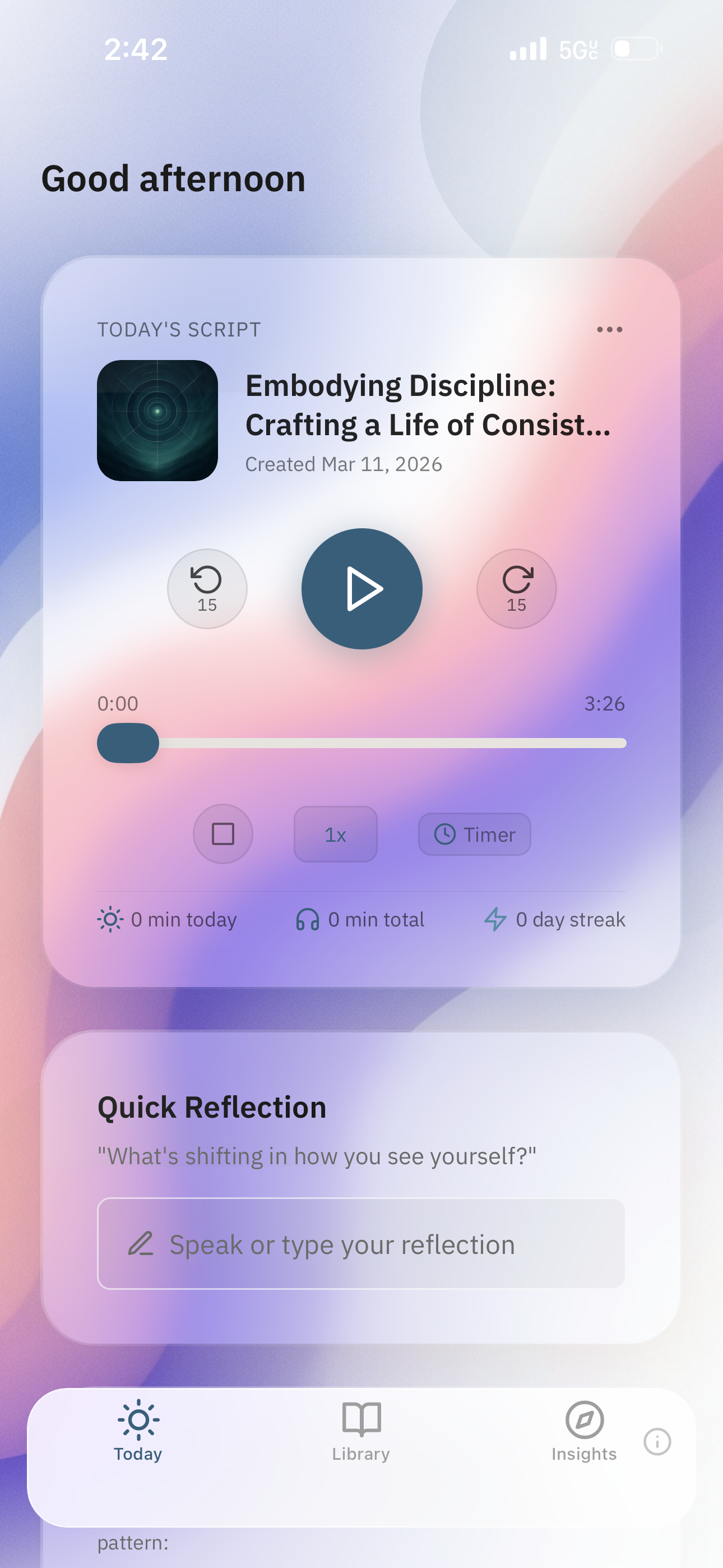ThetaSync Today Screen